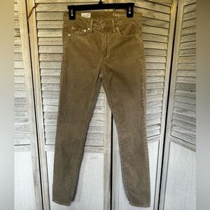 THE GAP 1969 Modern Stretch True Skinny Lt Khaki Corduroy Pants Women’s 27” Reg